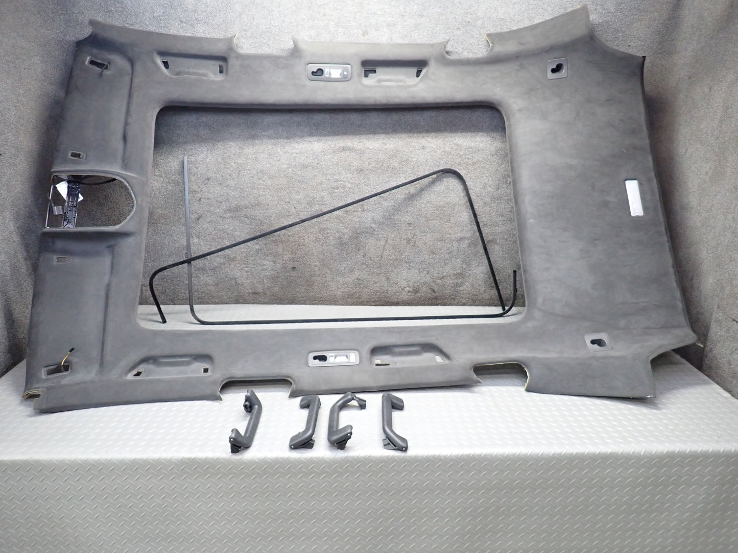 11-18 Porsche Cayenne 958 Overhead Panoramic Roof Headliner Panel W/ Handles Set