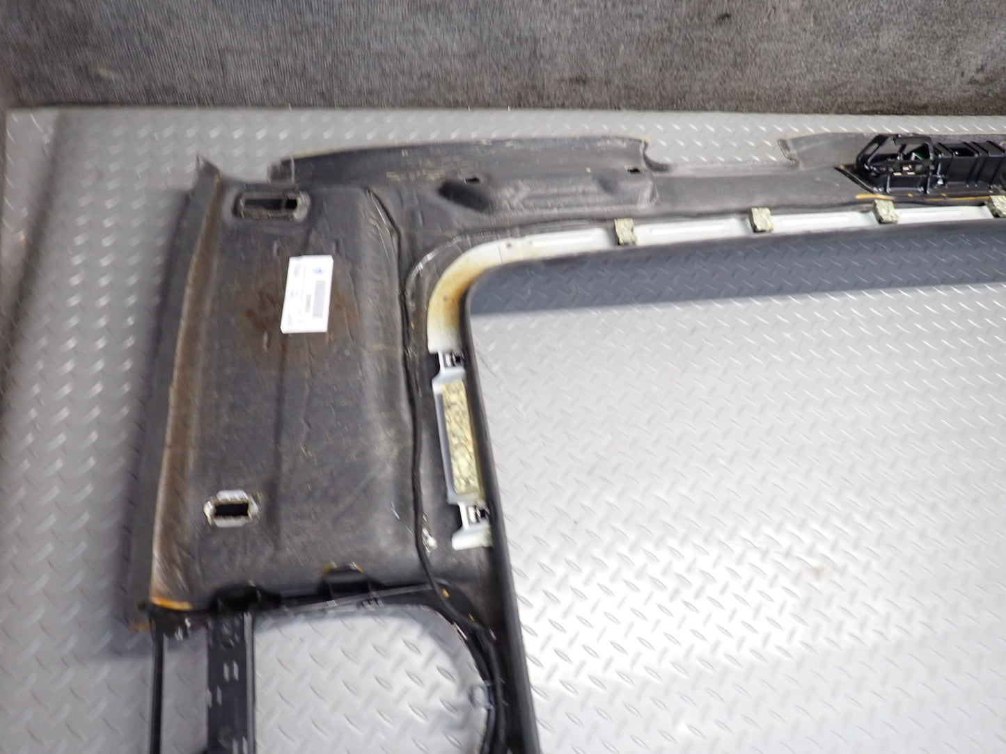 11-18 Porsche Cayenne 958 Overhead Panoramic Roof Headliner Panel W/ Handles Set