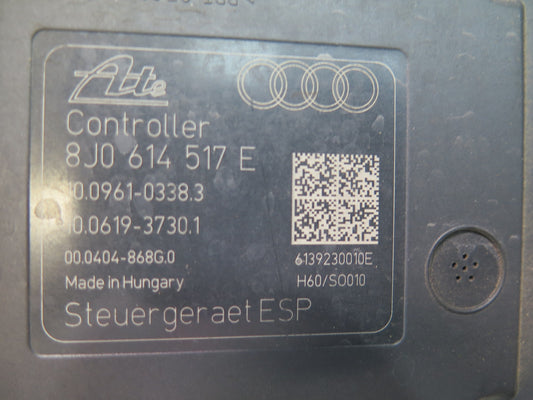 11-15 Audi TT S 8J Anti Lock Brake ABS Pump Module Unit 8J0614517E OEM