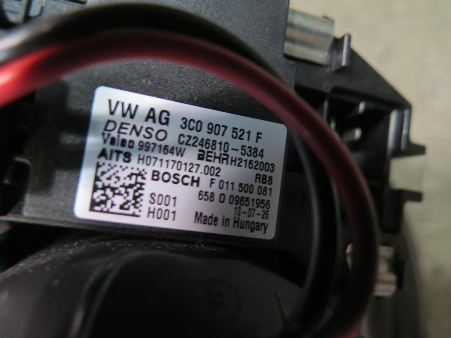 09-15 Audi TT S 8J Hvac A/C Heater Blower Motor Fan 1K1820015L OEM
