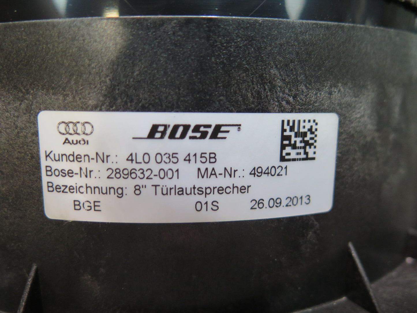 09-15 Audi TT S 8J Front Left & Right Door Audio Sound Speaker Bose Set OEM