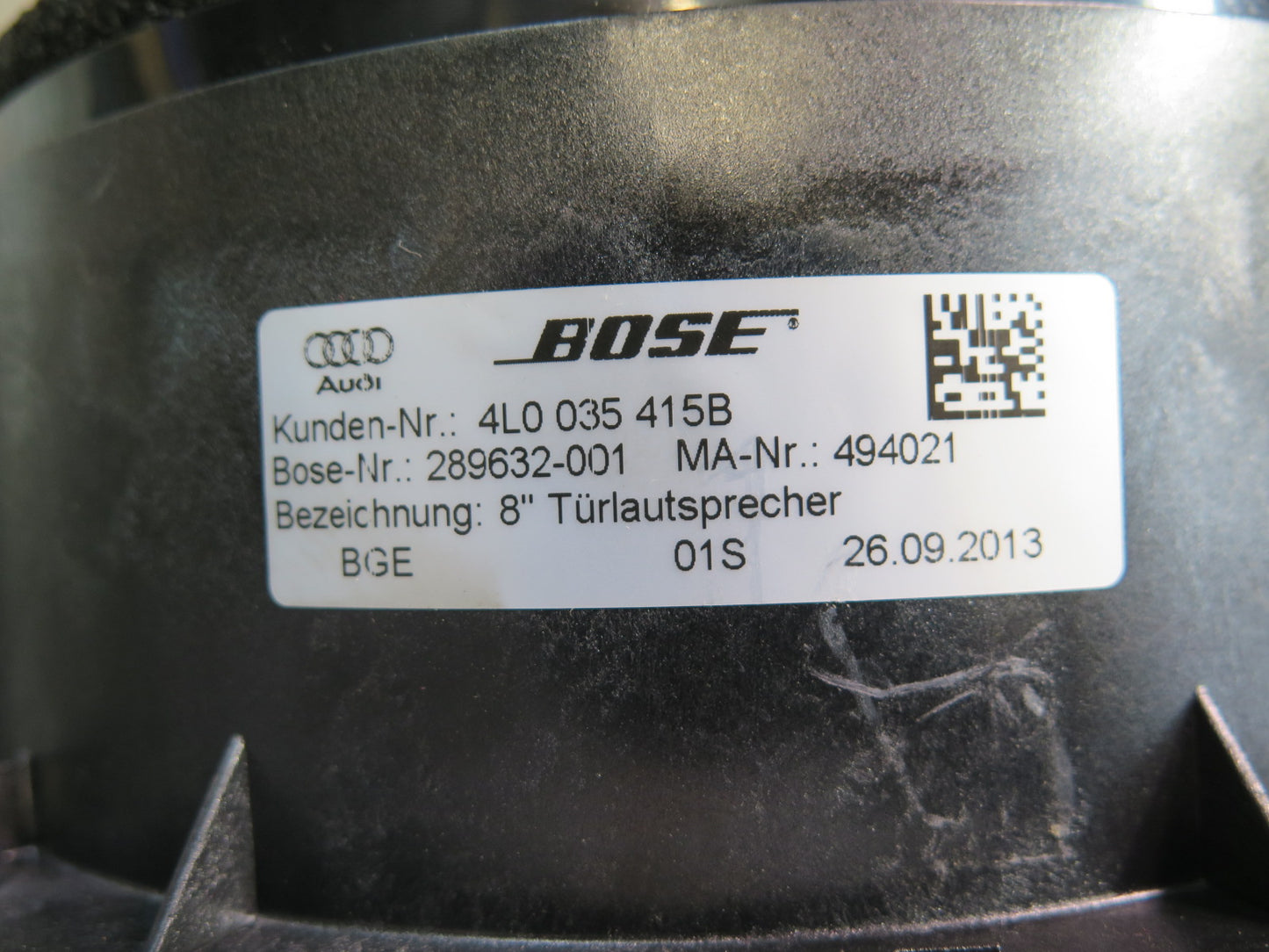 09-15 Audi TT S 8J Front Left & Right Door Audio Sound Speaker Bose Set OEM
