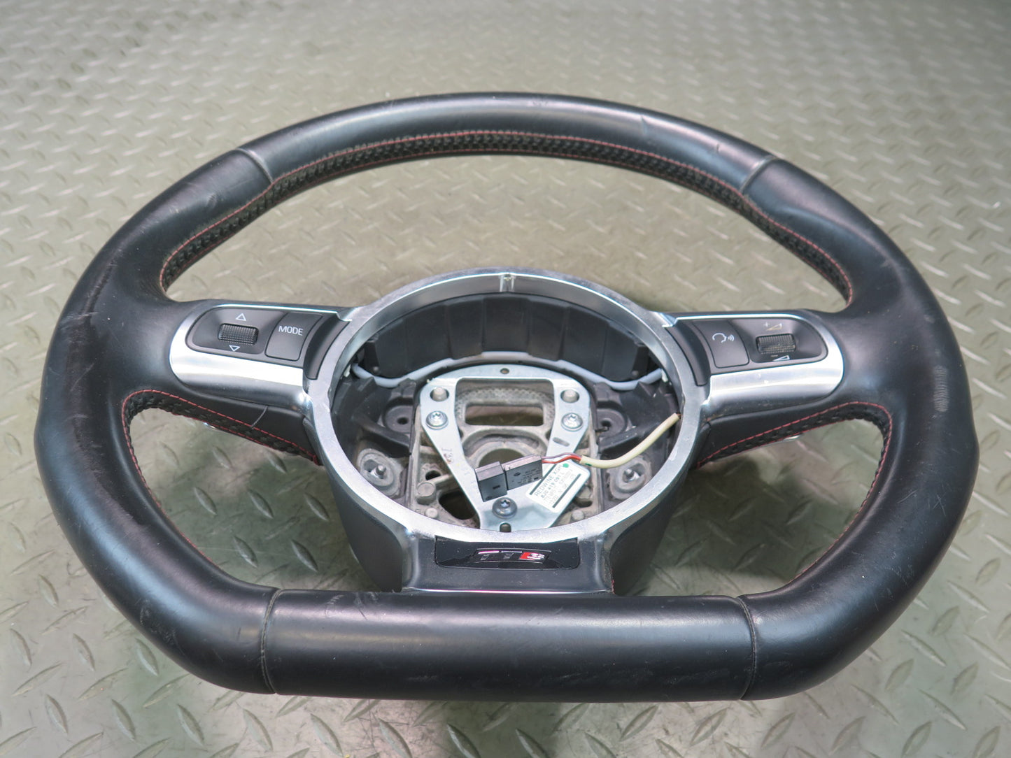 09-15 Audi TT S 8J A/T Sport Leather Steering w Paddles Black 8J0419091L OEM