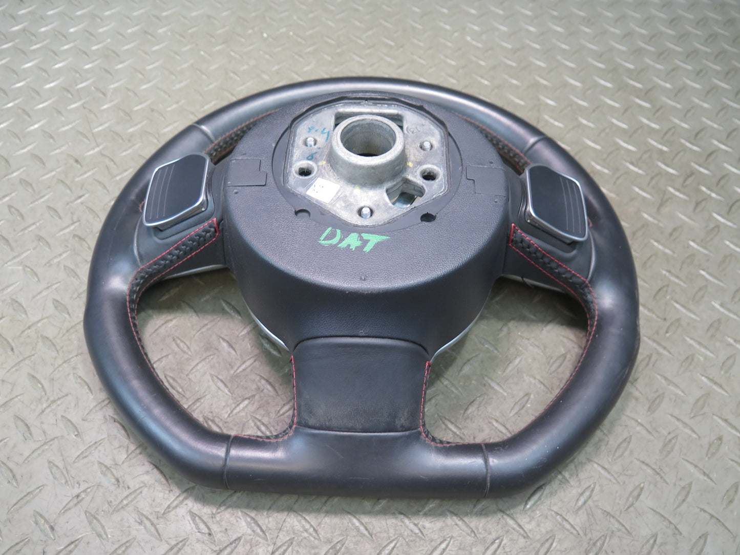09-15 Audi TT S 8J A/T Sport Leather Steering w Paddles Black 8J0419091L OEM