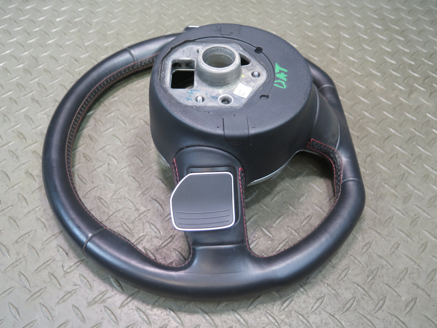 09-15 Audi TT S 8J A/T Sport Leather Steering w Paddles Black 8J0419091L OEM