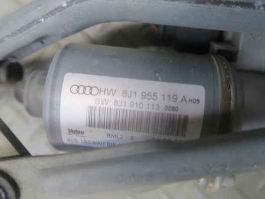 09-15 Audi TT S 8J Front Windshield Wiper Linkage w Motor 8J1955119A OEM