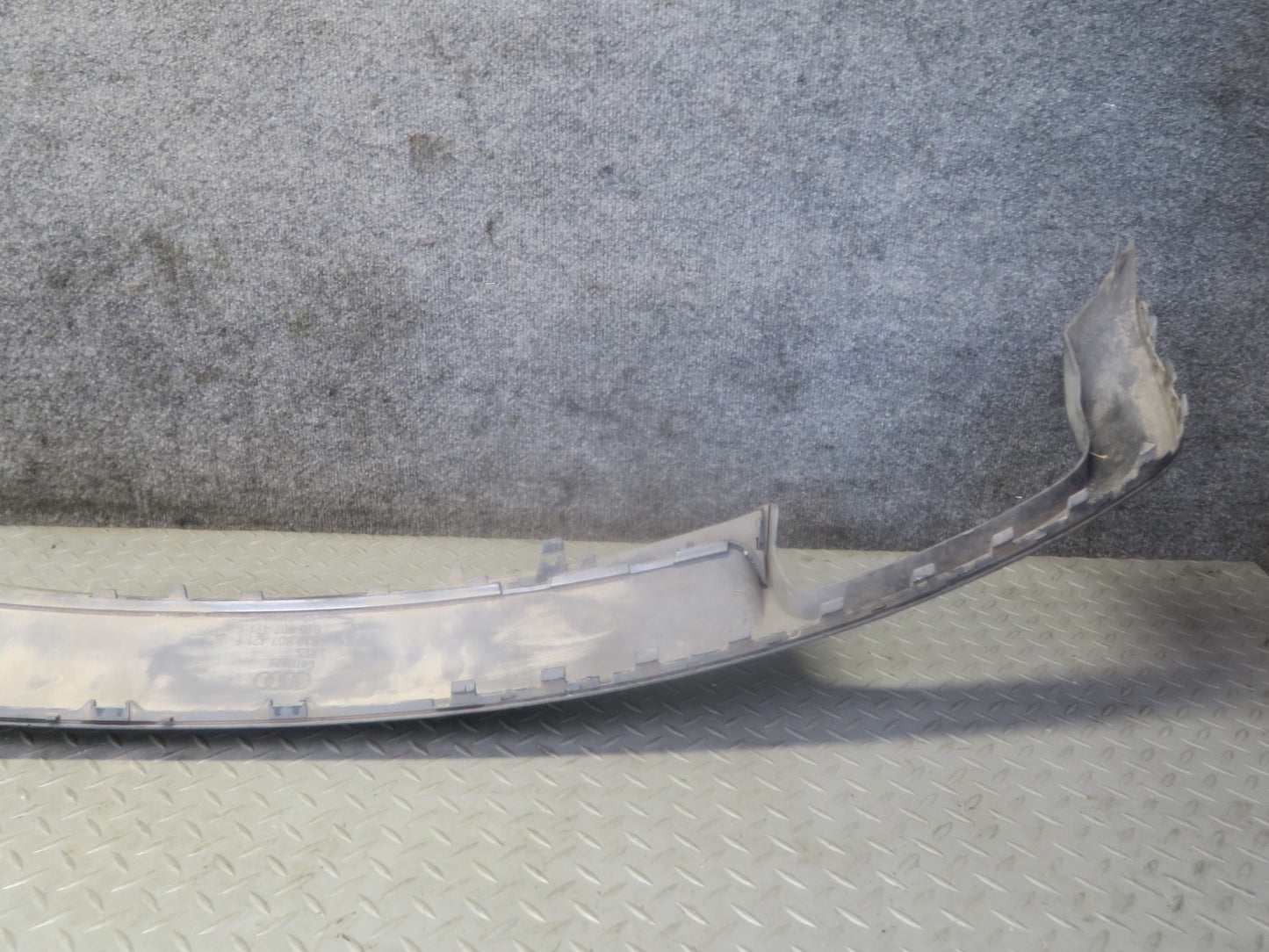 11-15 Audi TT S 8J Rear Bumper Lower Valance Black 8J0807421G OEM