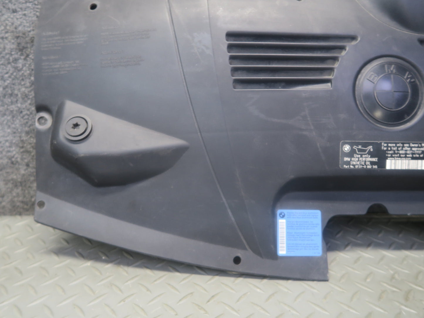 03-08 BMW E85 Z4 Engine Upper Trim Cover Panel OEM