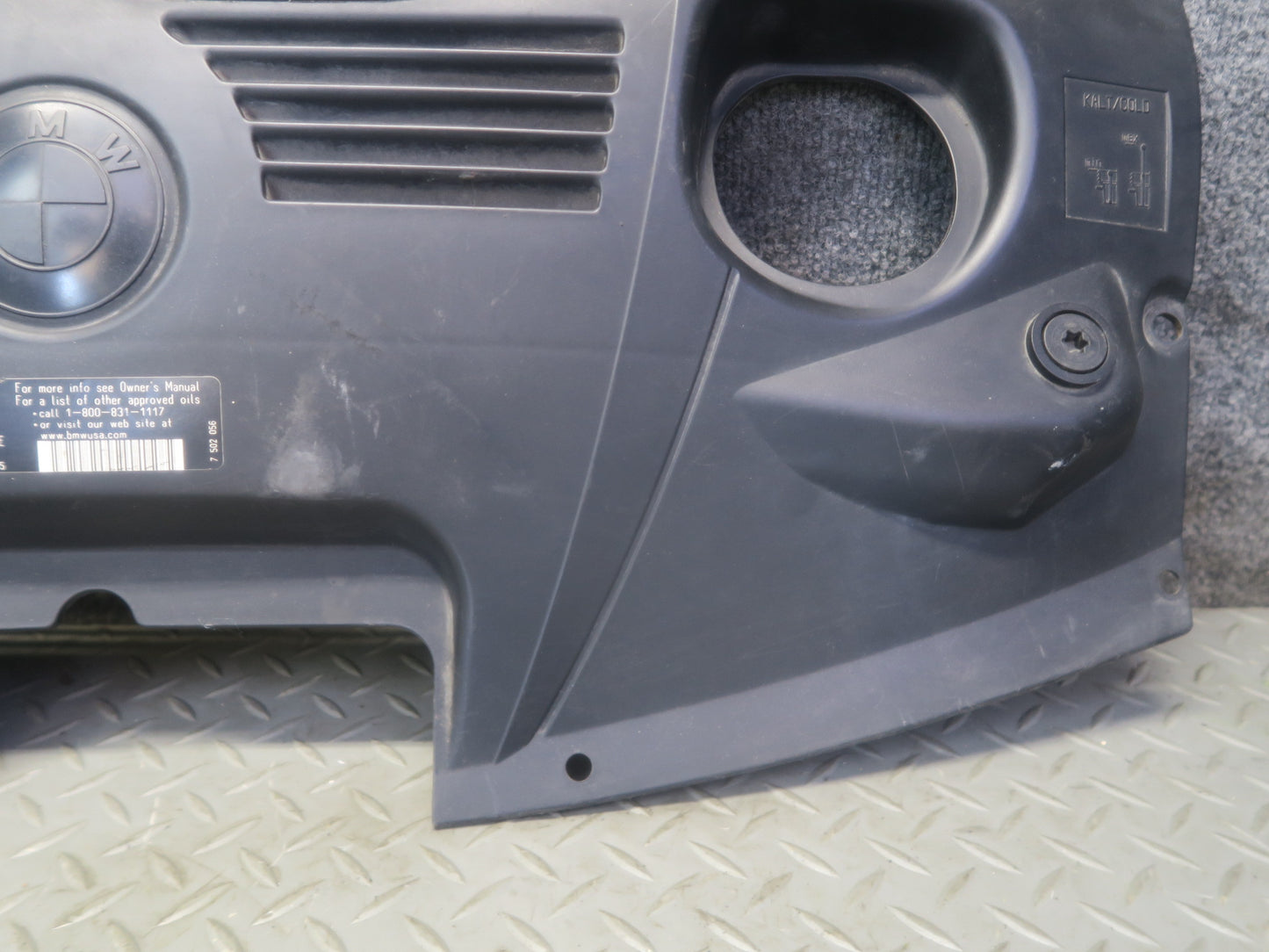 03-08 BMW E85 Z4 Engine Upper Trim Cover Panel OEM