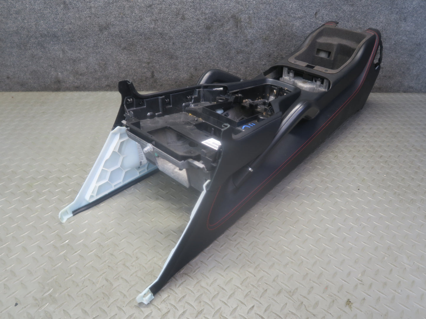 13-18 Porsche Cayenne 958 GTS Center Console Trim Panel Black w RED Stitching