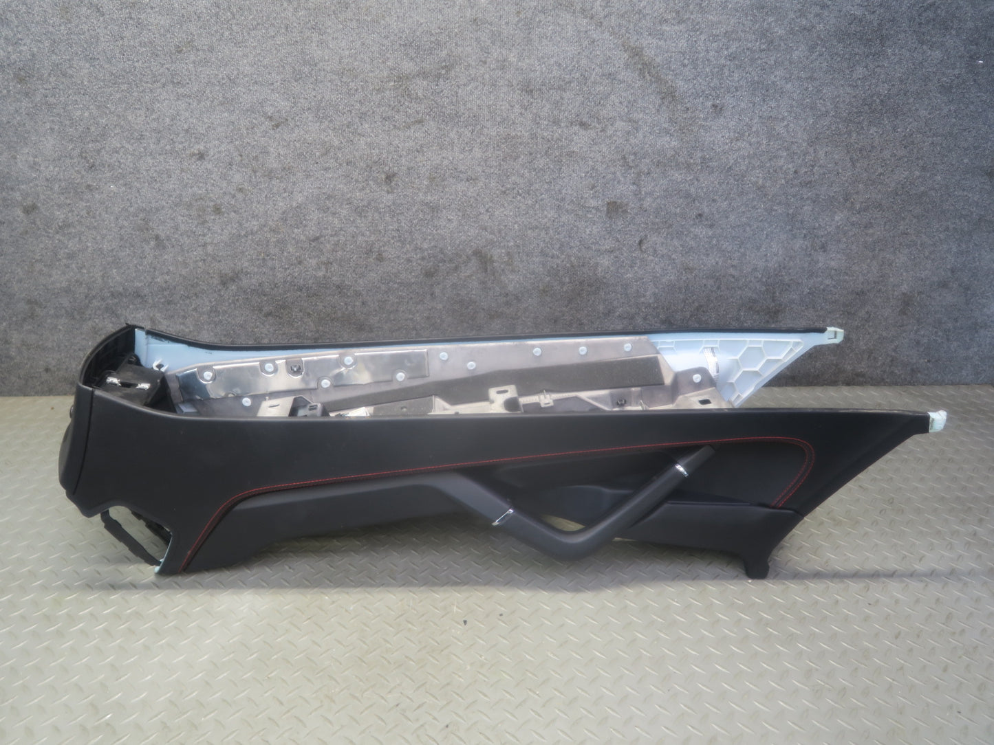 13-18 Porsche Cayenne 958 GTS Center Console Trim Panel Black w RED Stitching