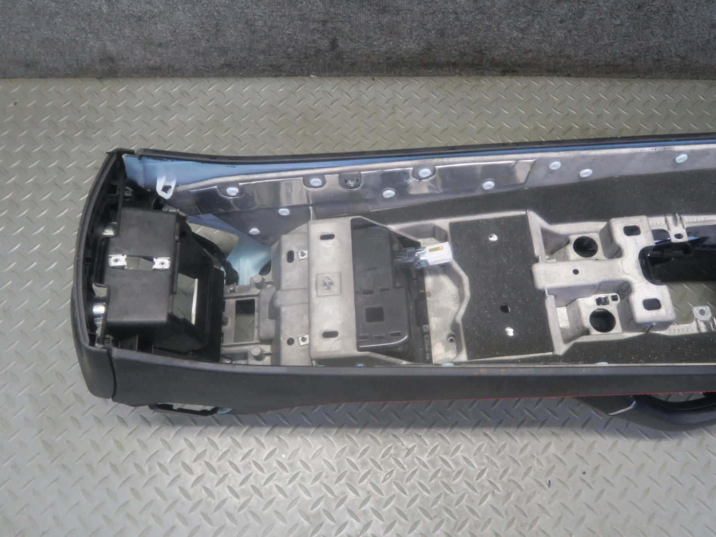 13-18 Porsche Cayenne 958 GTS Center Console Trim Panel Black w RED Stitching
