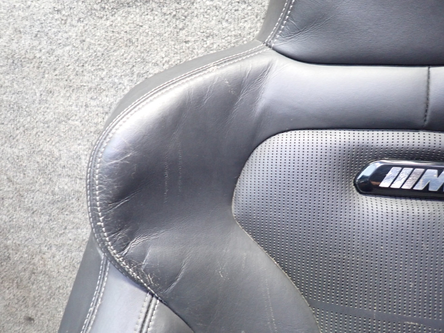 2015-2020 BMW F82 M4 Front Right Pass Side Seat Upper Leather Cushion Black