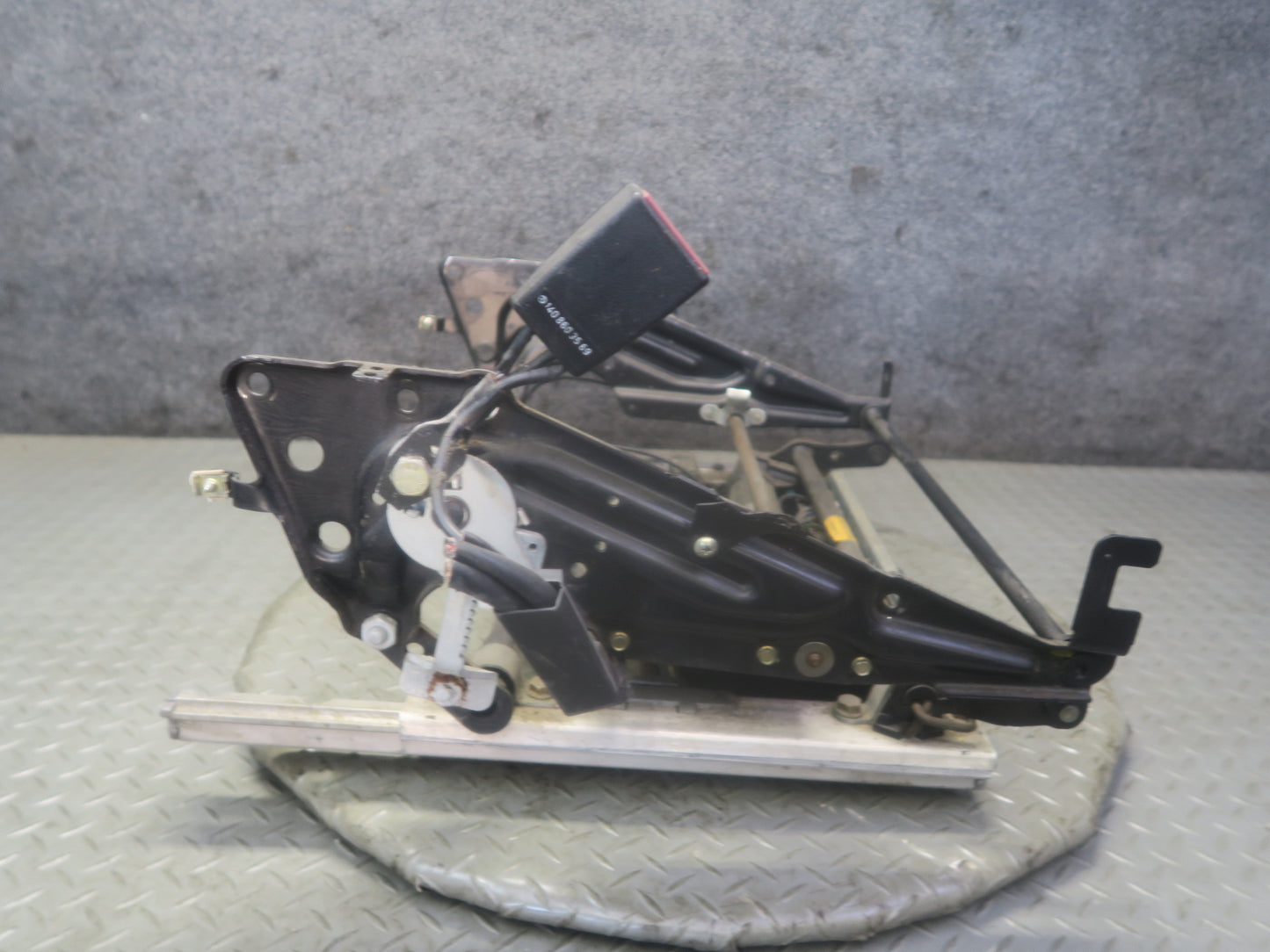 94-99 Mercedes W140 S500 Front Left Seat Lower Frame Track Rail w Motors OEM
