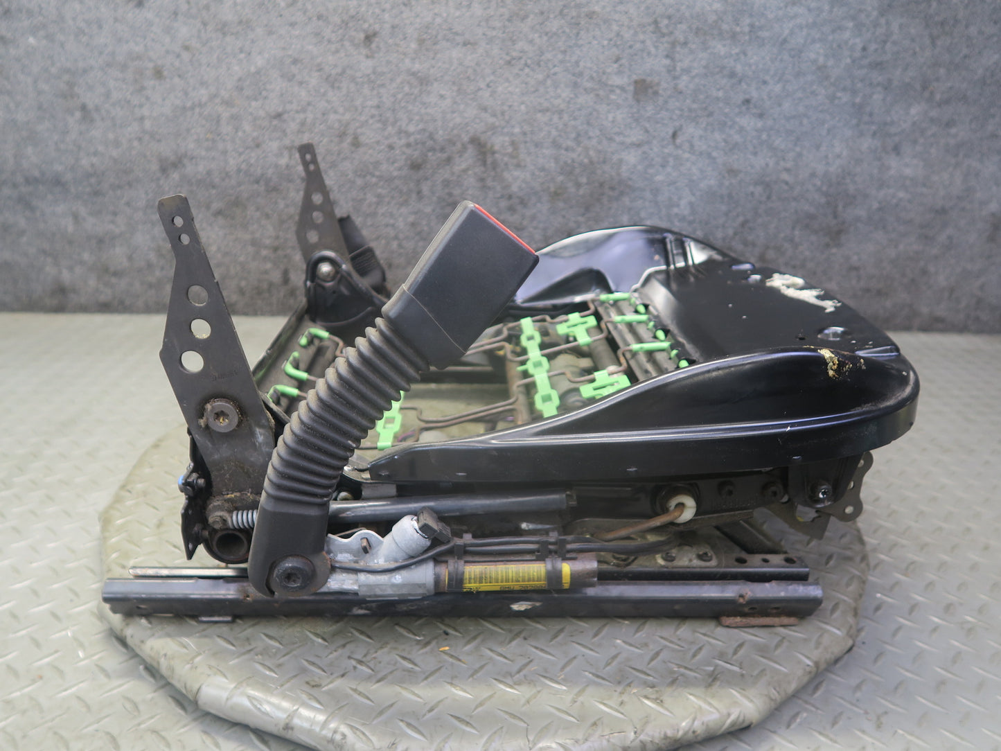 03-08  BMW E85 Z4 Front Left Seat Lower Frame Track Rail w Motors OEM