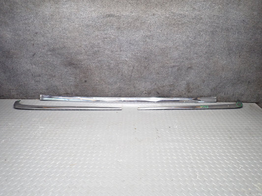 94-99 Mercedes W140 S500 Set of 3 Rear Bumper Chrome Trim Panel Molding OEM