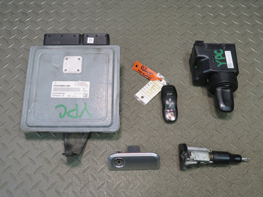 2013 Porsche Cayenne 958 4.8L M48.02 Engine ECU ECM Ignition Lock KEY Set