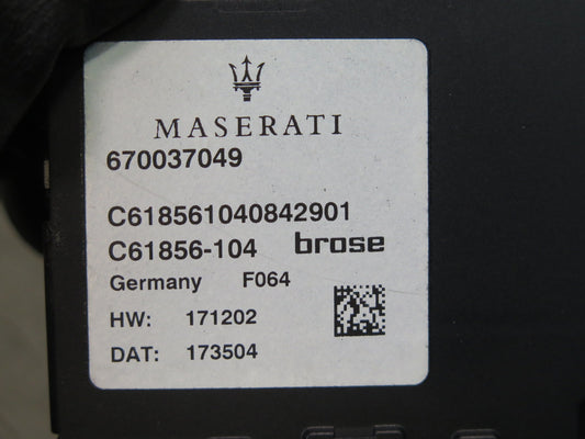 2014-2021 Maserati Quattroporte M156 Trunk Deck Lid Control Module Unit