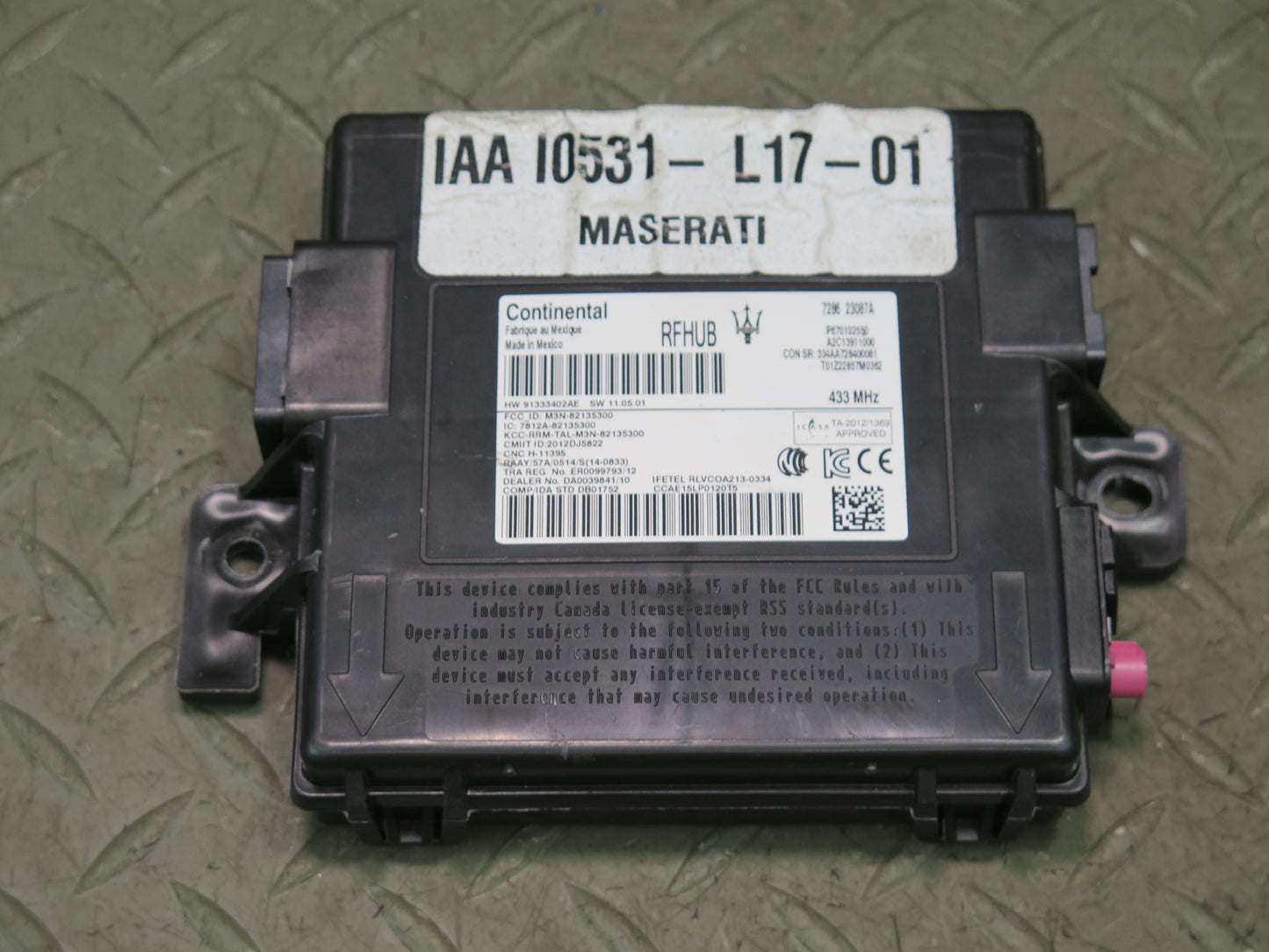 2017-2021 Maserati Quattroporte M156 Keyless Entry Antenna Control Module