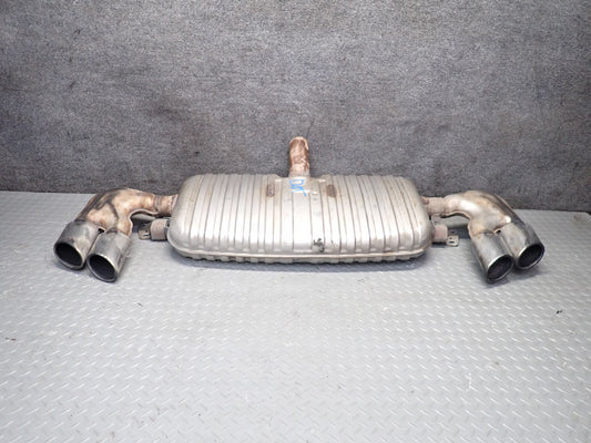 09-15 Audi TT S 8J Quattro Rear Exhaust Muffler w Chrome Dual Tips OEM