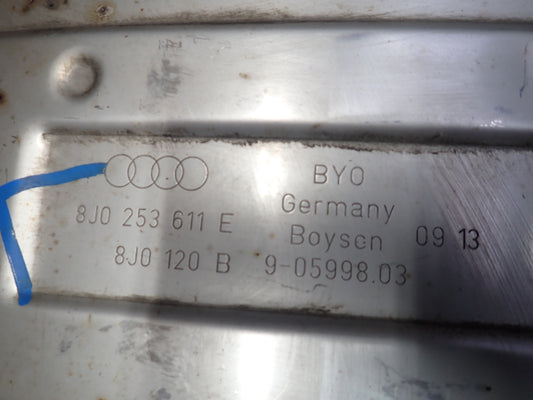 09-15 Audi TT S 8J Quattro Rear Exhaust Muffler w Chrome Dual Tips OEM