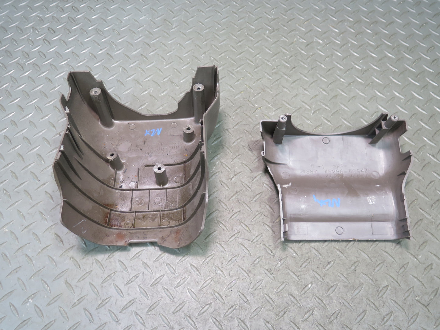 1996-1997 Lexus FZJ80L LX450 Steering Column Upper & Lower Trim Panel Set of 2