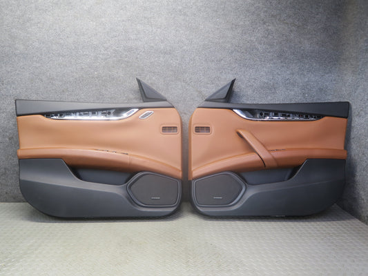 2017-2021 Maserati Quattroporte M156 Front Door Interior Trim Panel Set of 2