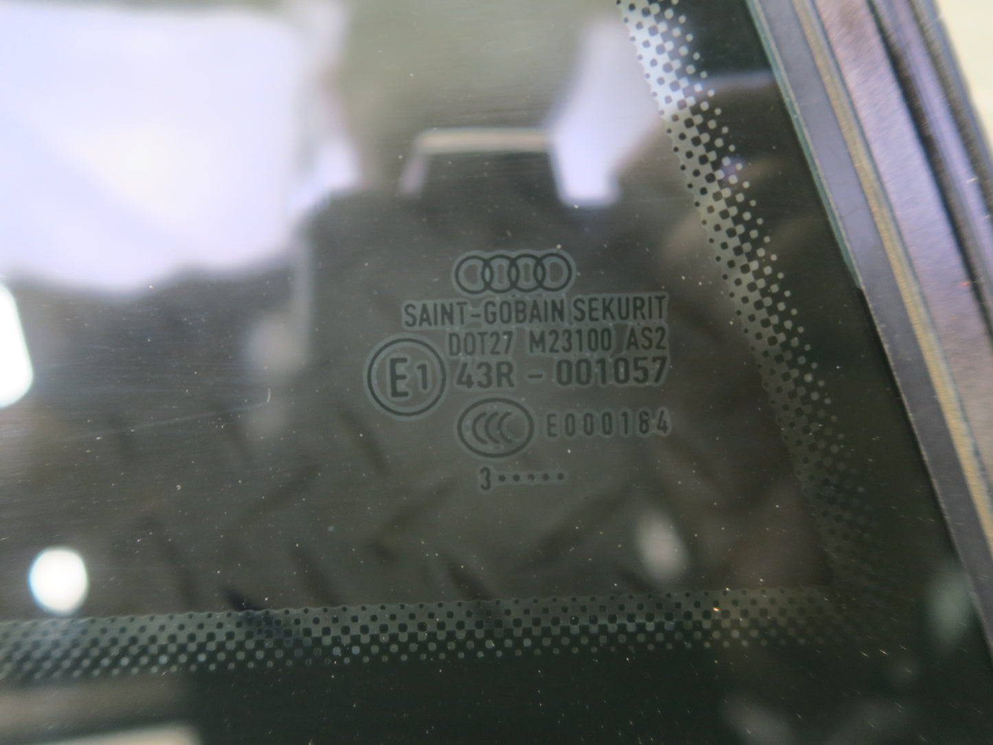 08-15 Audi TT S 8J Coupe Rear Right Quarter Glass Window Tinted OEM