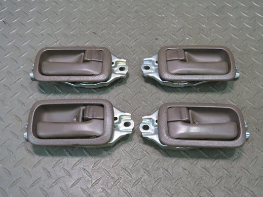 1996-1997 Lexus FZJ80L LX450 Front & Rear Door Interior Handle Brown Set of 4