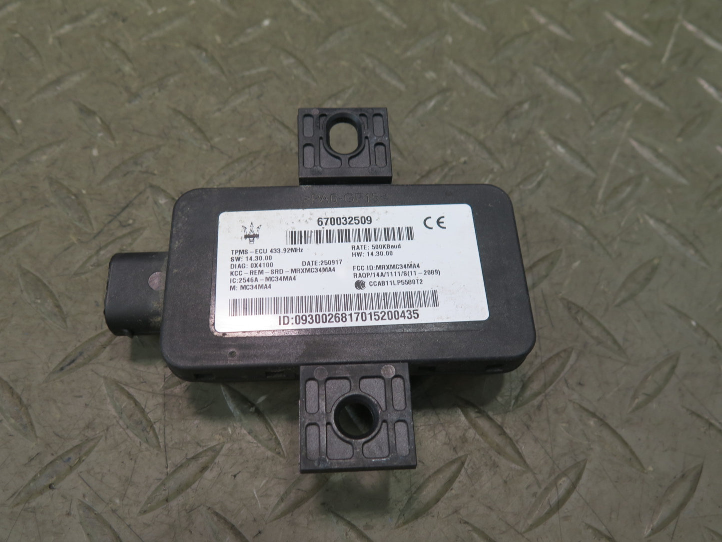 14-21 Maserati Quattroporte M156 TPMS Tire Pressure Monitoring Control Module