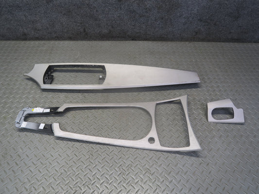 03-05 BMW E85 Z4 Set of 3 Left Right Dashboard Center Console Trim Aluminum OEM