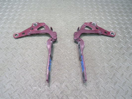 03-08 BMW E86 E85 Z4 Set of 2 Front Left & Right Hood Bonnet Hinge RED OEM