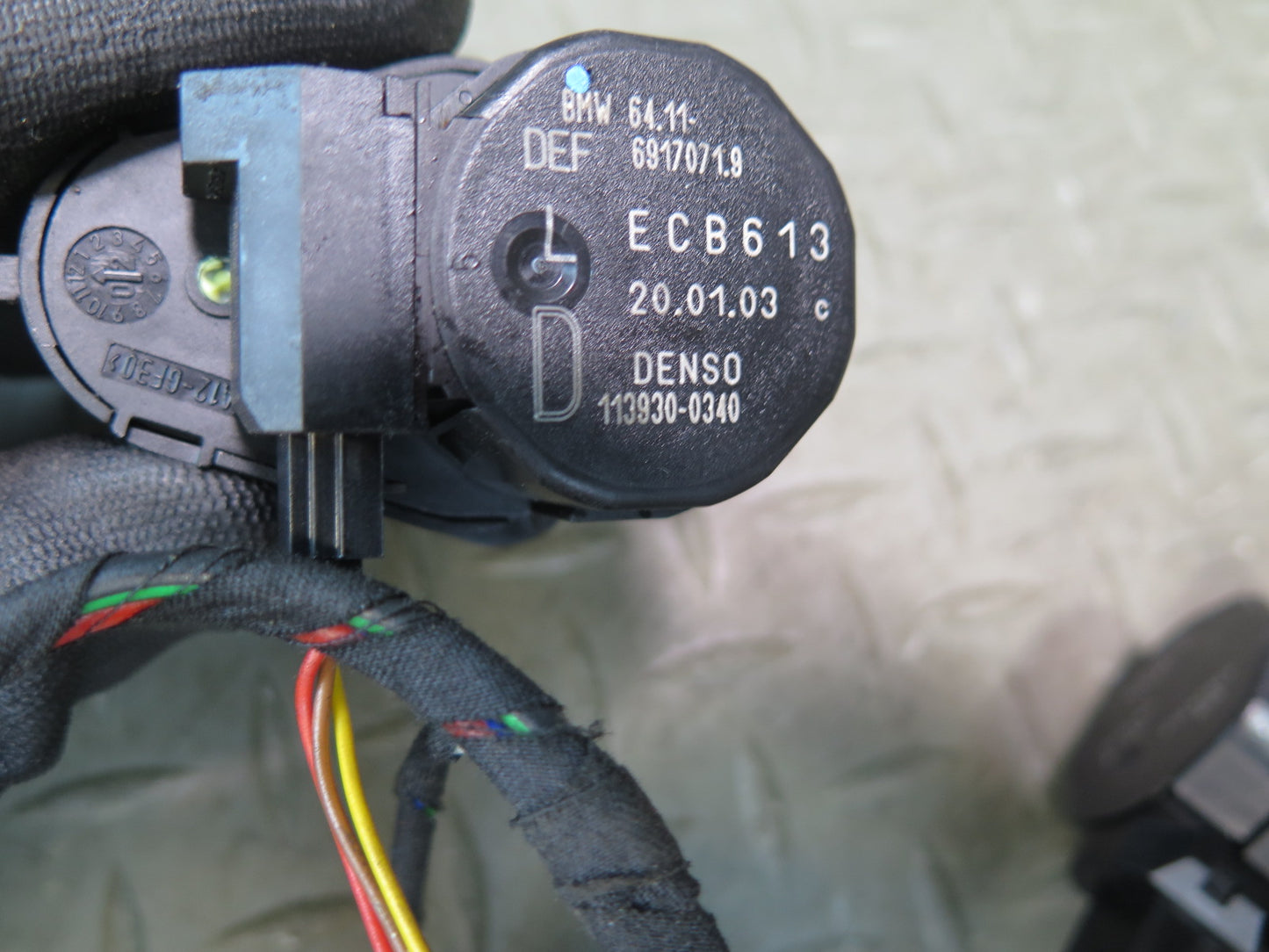03-08 BMW E86 E85 Z4 A/C Heater Flap Door Actuator Motor w Wiring Set OEM