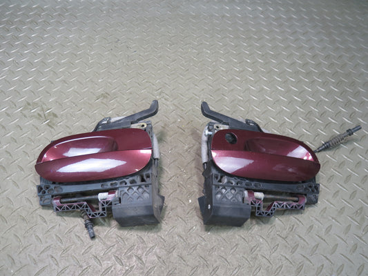 03-08 BMW E85 E86 Z4 Set of 2 Left & Right Door Exterior Handle Merlot RED OEM