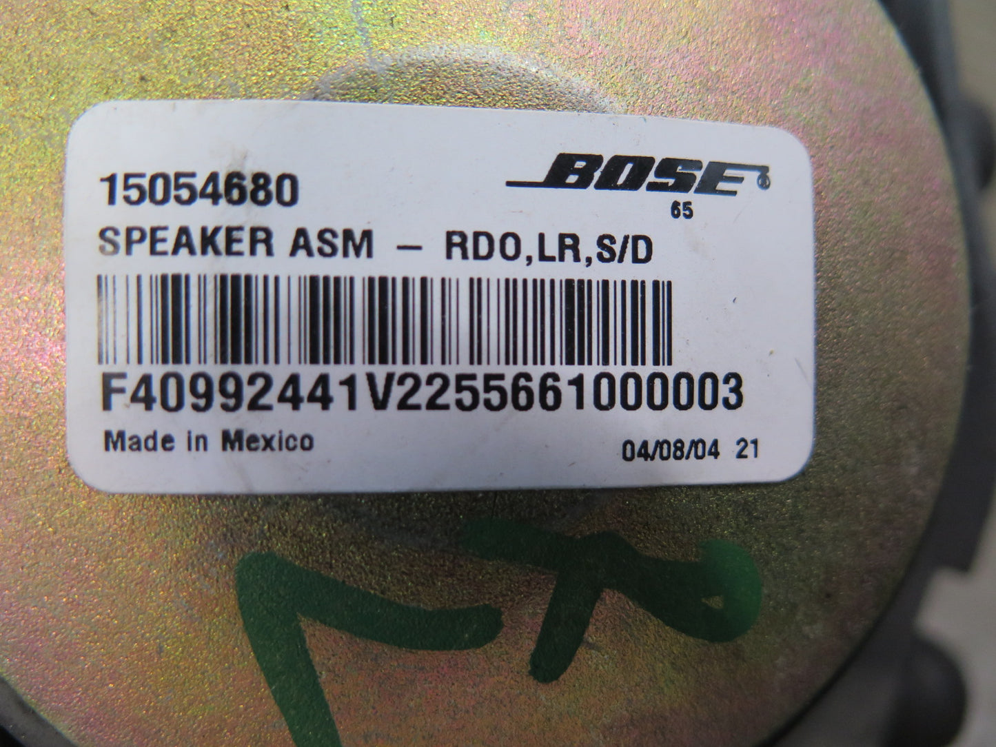 2003-2007 Hummer H2 Rear Left Door Bose Audio Speaker 15054680