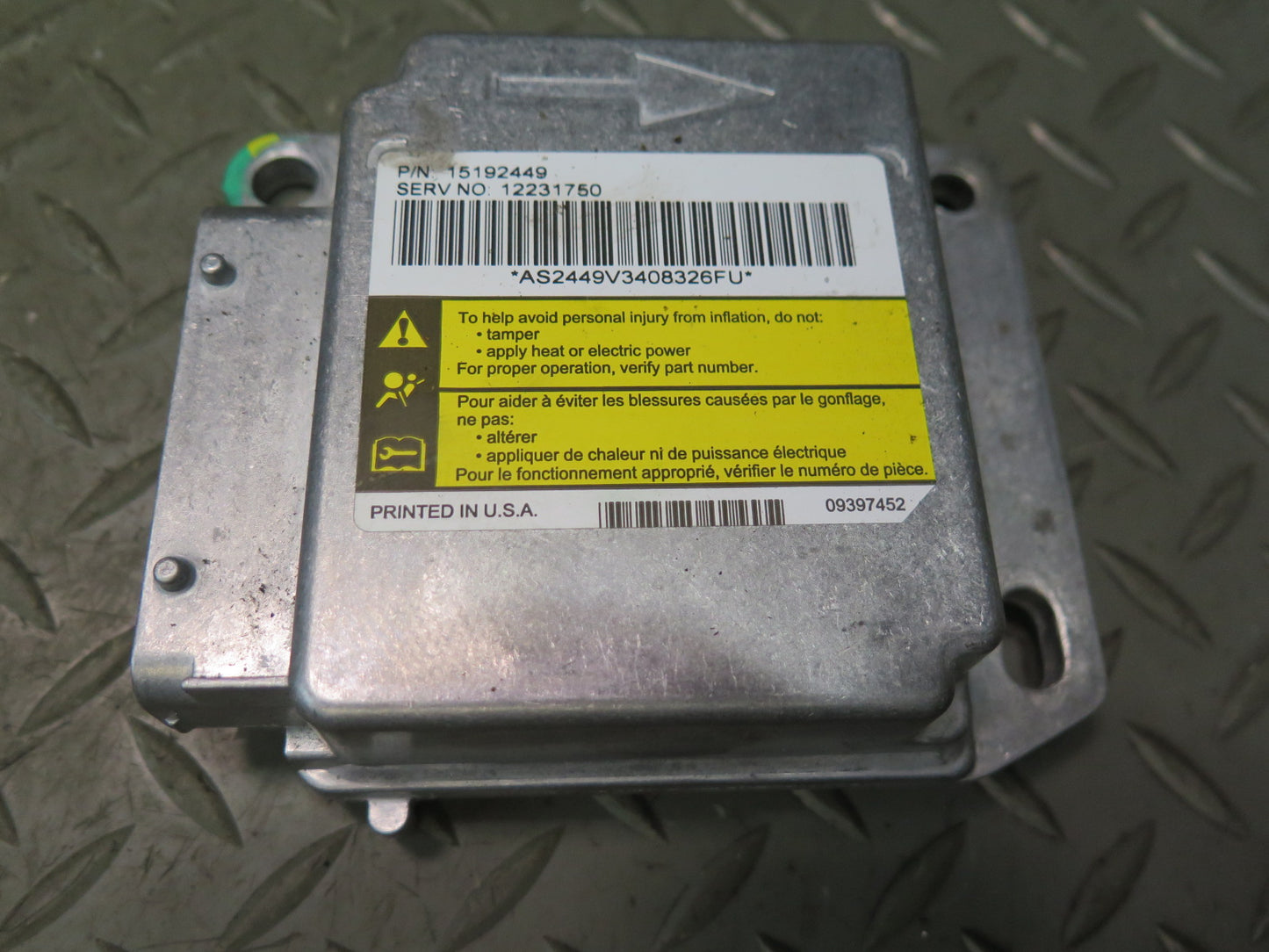 03-04 HUMMER H2 SRS AIRBAG CONTROL MODULE UNIT W/ SENSOR SET OEM