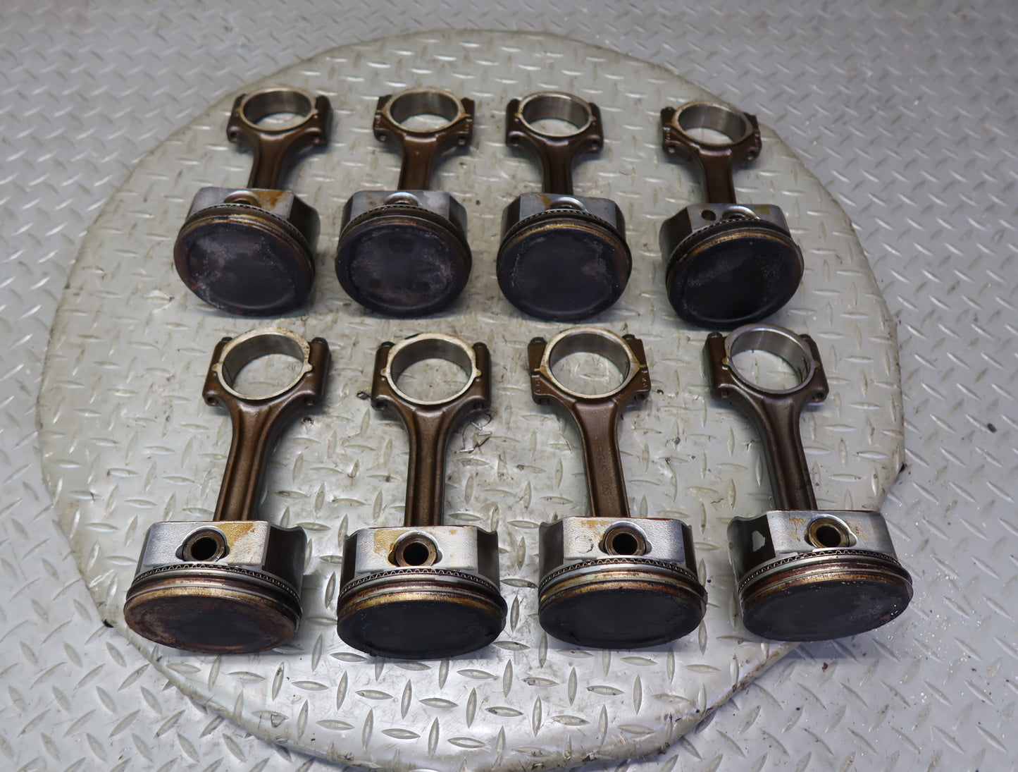 03-04 Chevrolet SSR 5.3L LM4 Set of 8 Engine Piston w Connecting Rod 51K OEM