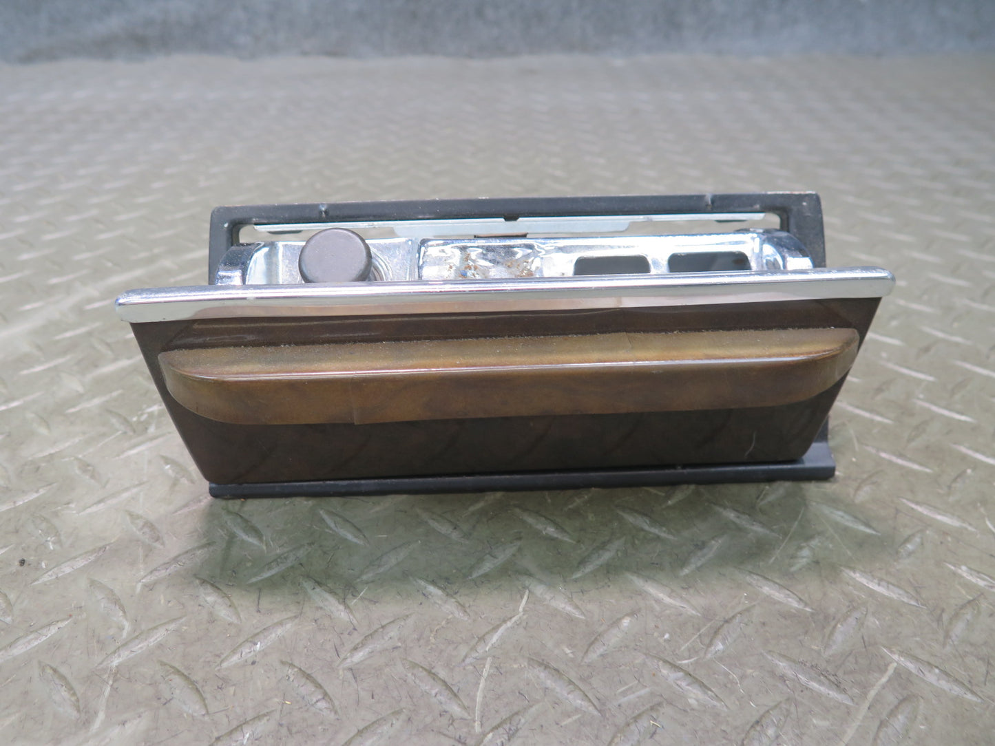73-89 Mercedes R107 Center Console Wood Ashtray w 12V Socket OEM