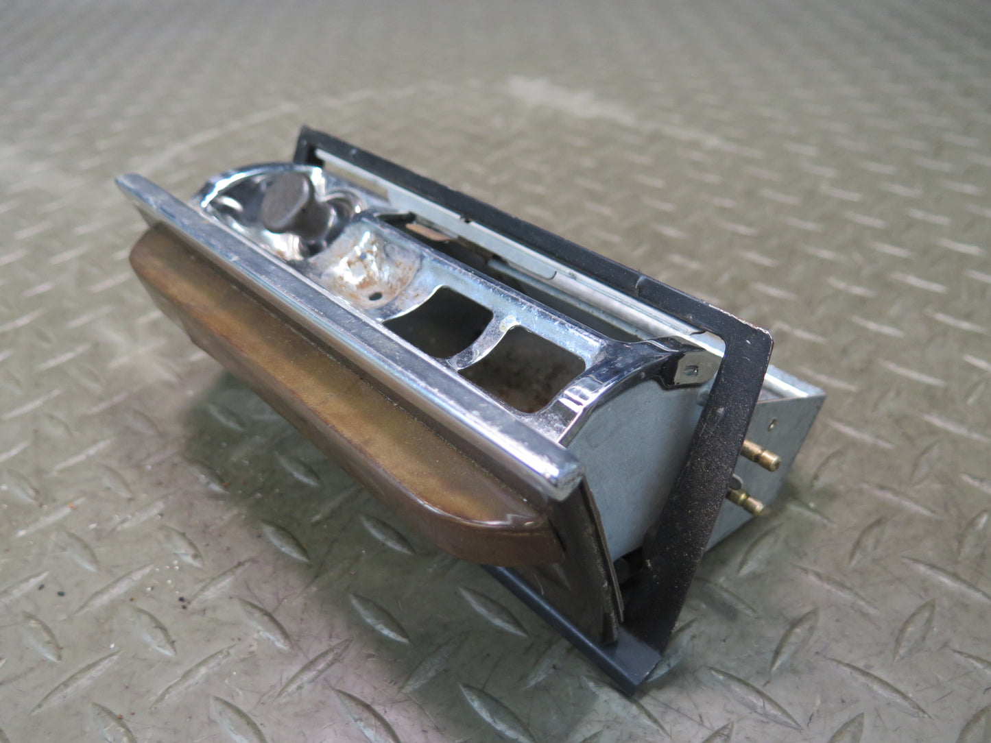 73-89 Mercedes R107 Center Console Wood Ashtray w 12V Socket OEM