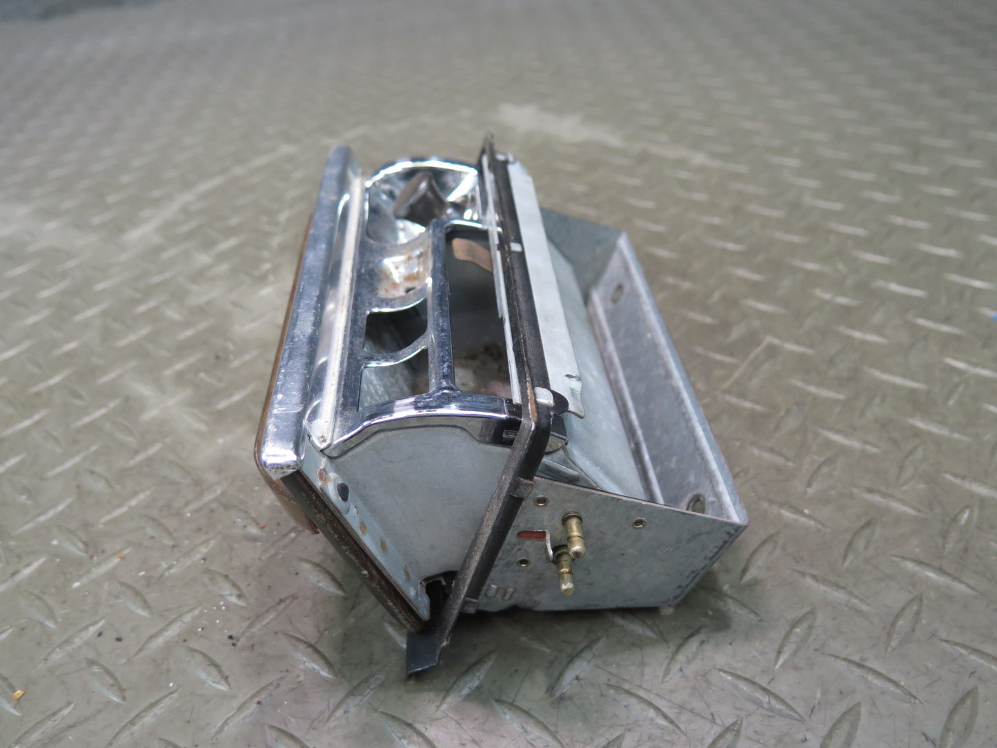 73-89 Mercedes R107 Center Console Wood Ashtray w 12V Socket OEM