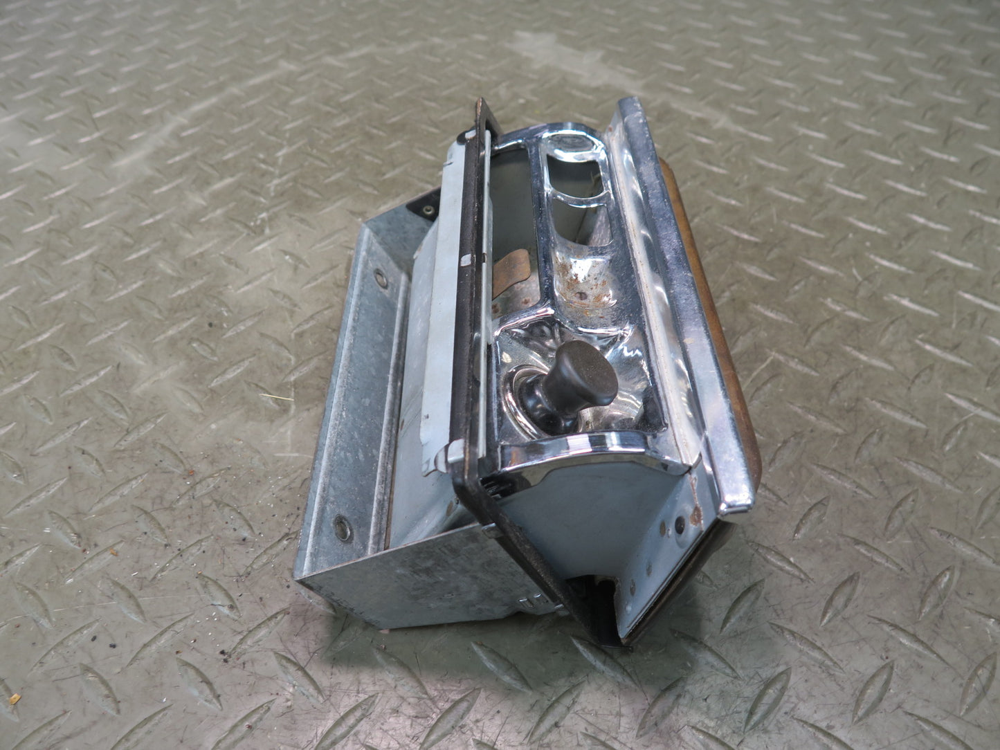 73-89 Mercedes R107 Center Console Wood Ashtray w 12V Socket OEM
