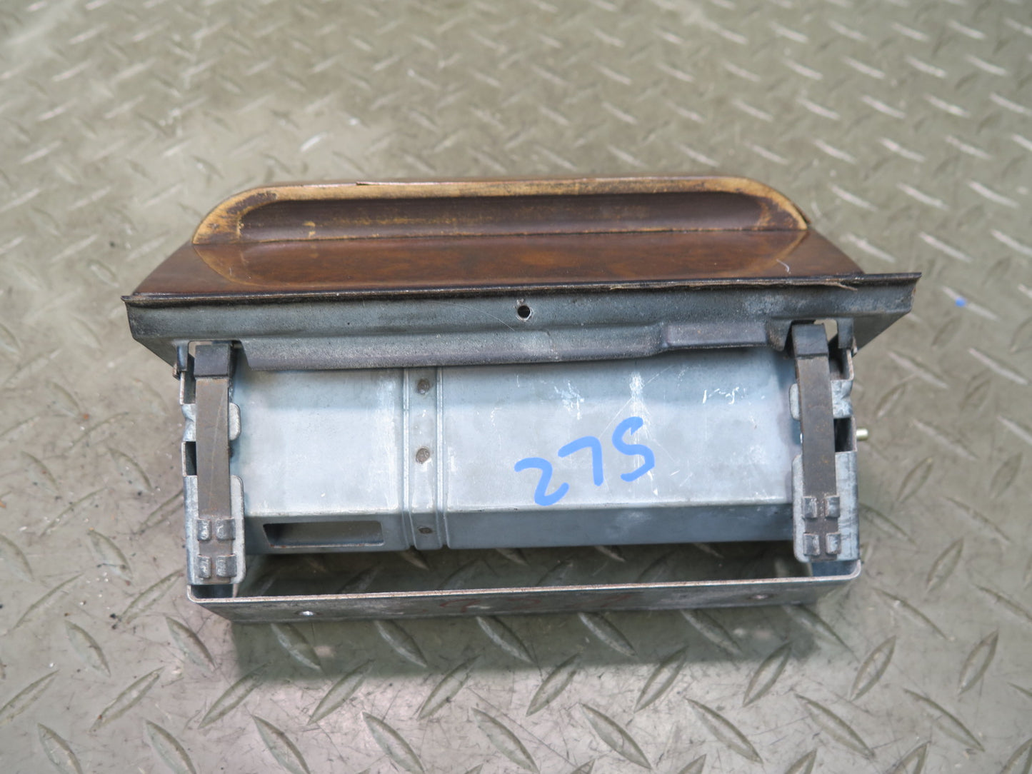 73-89 Mercedes R107 Center Console Wood Ashtray w 12V Socket OEM