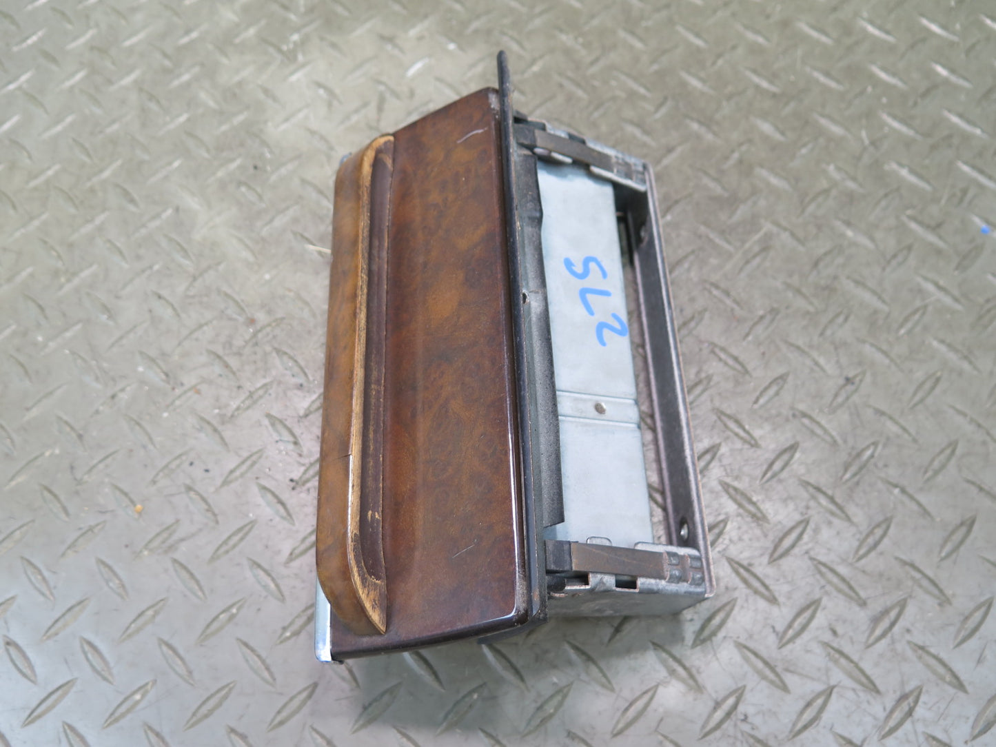 73-89 Mercedes R107 Center Console Wood Ashtray w 12V Socket OEM