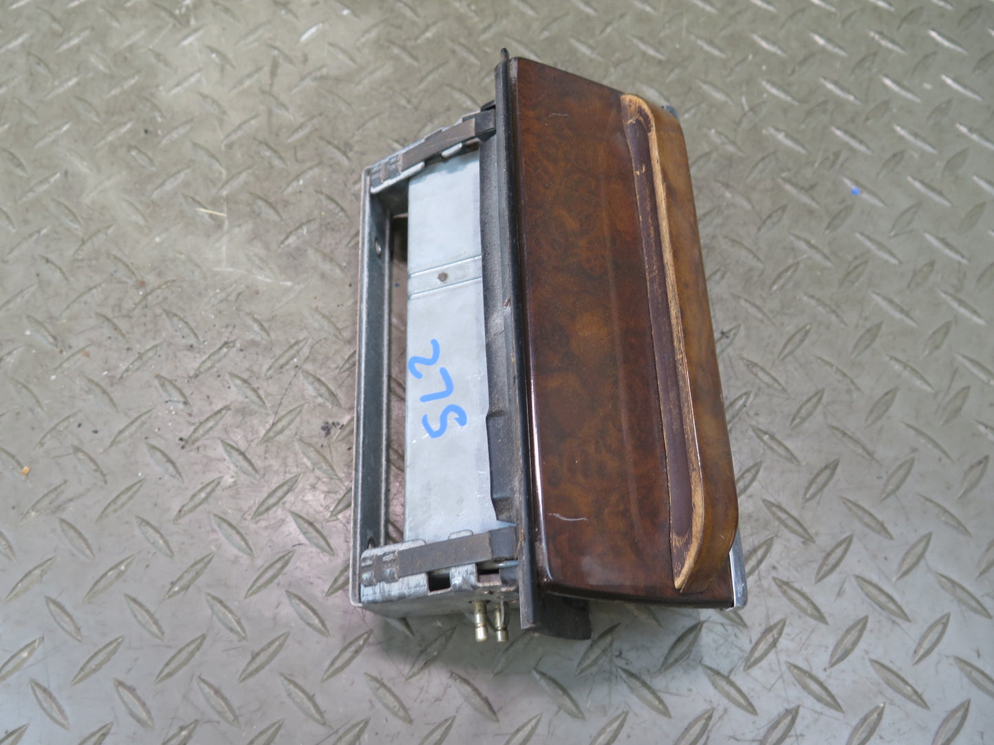 73-89 Mercedes R107 Center Console Wood Ashtray w 12V Socket OEM