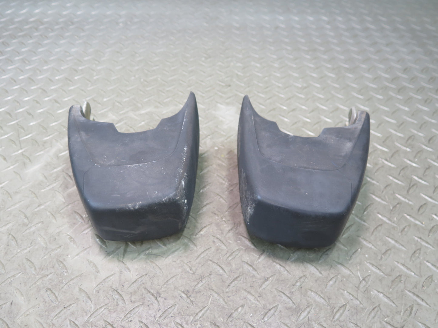 73-89 Mercedes R107 Front Bumper Left Right Rubber Impact Guard Molding Set OEM