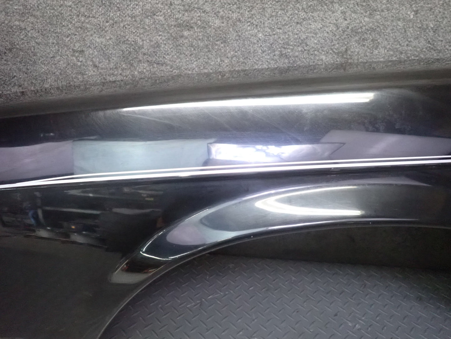 73-89 Mercedes R107 560SL Front Left Fender Shell Cover Panel Black OEM
