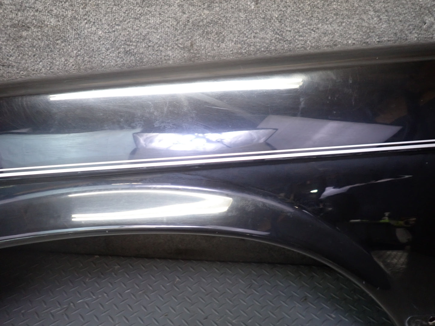 73-89 Mercedes R107 560SL Front Left Fender Shell Cover Panel Black OEM
