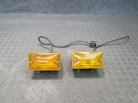 73-89 Mercedes R107 Set of 2 Front Bumper Left & Right Turn Signal Light OEM