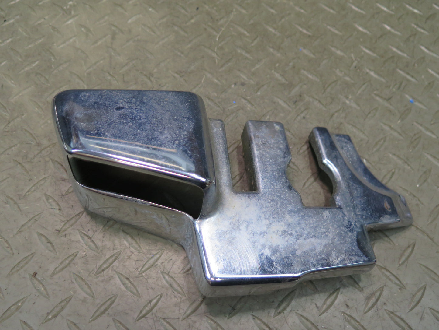 73-89 Mercedes R107 Convertible B Pillar TOP Hinge Latch Chrome Cover Set OEM