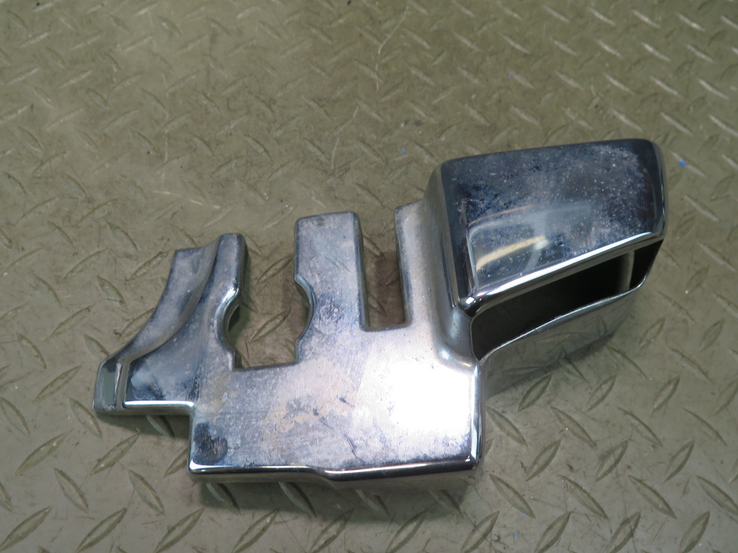 73-89 Mercedes R107 Convertible B Pillar TOP Hinge Latch Chrome Cover Set OEM